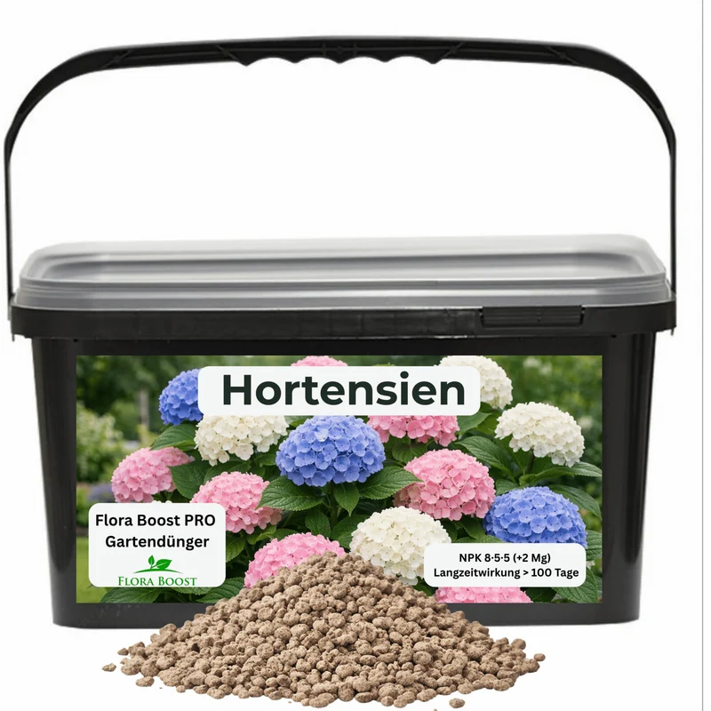 Hortensien Dünger Langzeitwirkung | Flora Boost PRO NPK 8-5-5 für gesunde Blüten