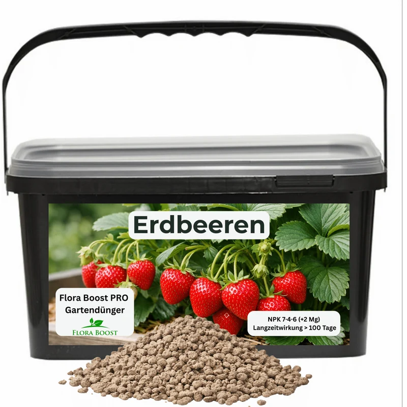 Erdbeer Dünger Langzeitwirkung | Flora Boost PRO NPK 7-4-6 für gesunde Pflanzen