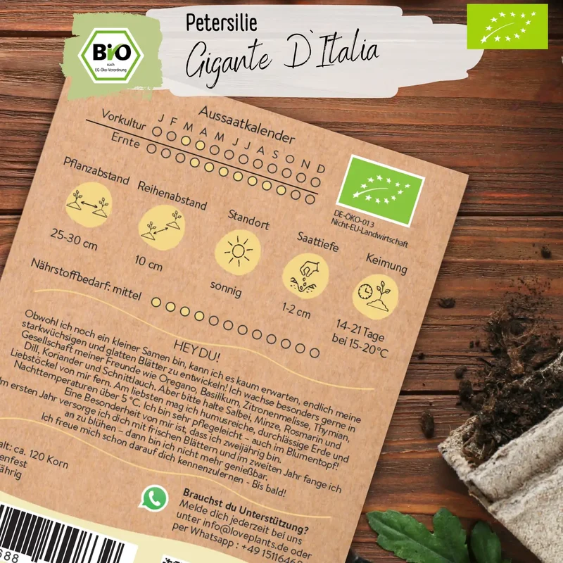 Bio Petersilie Samen