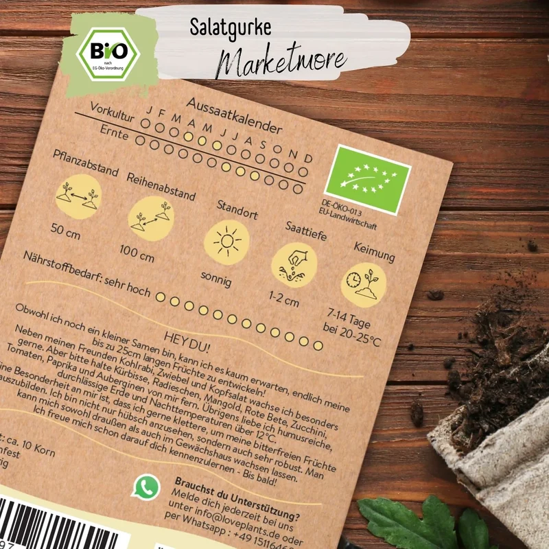 Bio Salatgurke Marketmore Samen