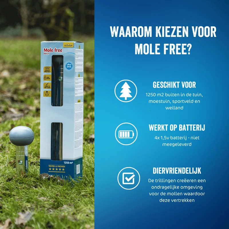 Mole free - Mollen verjager