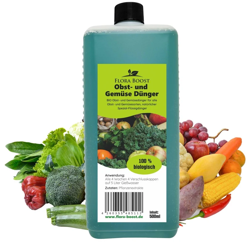 Obst und Gemüse Dünger von Flora Boost für gesunde Pflanzen und ertragreiche Ernten