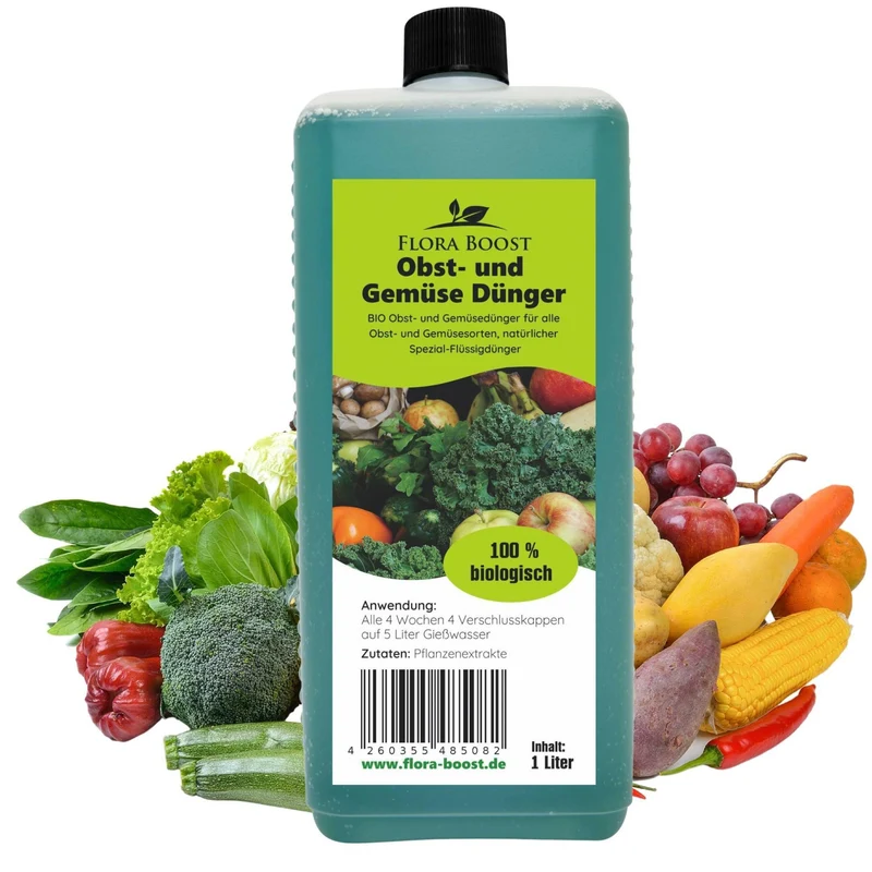 Obst und Gemüse Dünger von Flora Boost für gesunde Pflanzen und ertragreiche Ernten