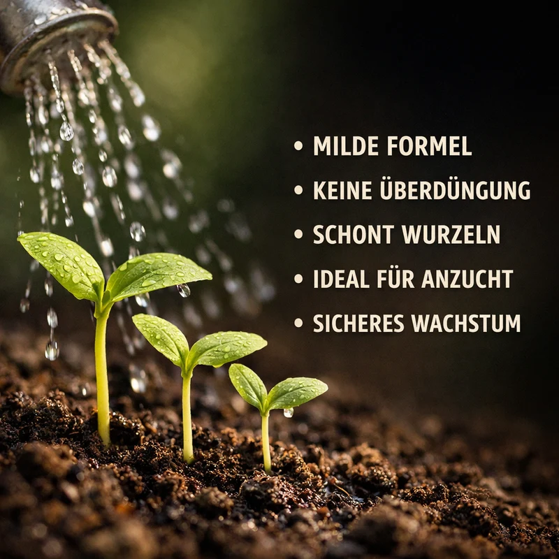 Jungpflanzen Dünger – Flüssigdünger für Anzucht & kräftige Wurzeln | Flora Boost