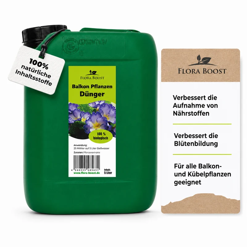 Balkonpflanzen Flüssigdünger – Hochwertiger Dünger von Flora Boost für gesunde Pflanzen