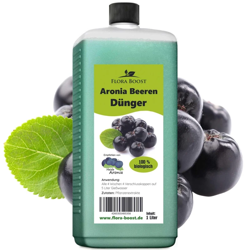 Aronia Dünger von Flora Boost für gesunde Pflanzen und reiche Ernte