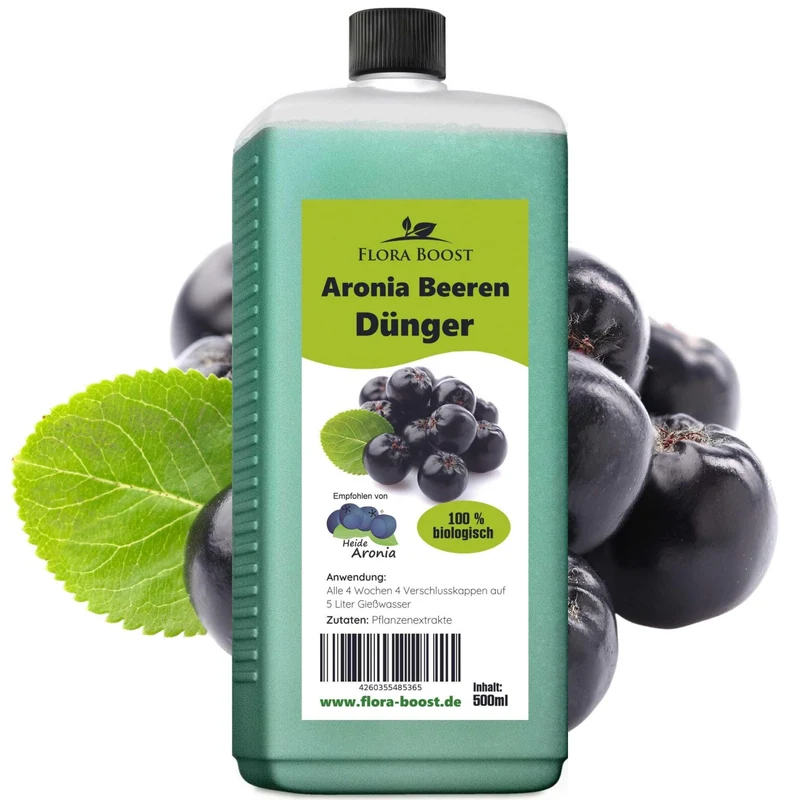 Aronia Dünger von Flora Boost für gesunde Pflanzen und reiche Ernte
