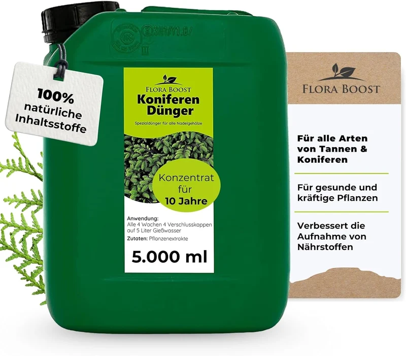 Koniferen Dünger von Flora Boost | 200L Ergiebigkeit | Für Thuja & Tannen