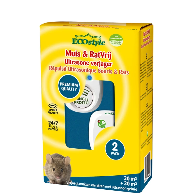 Mouse & Rat free - Ultrasone muizenverjager en rattenverjager