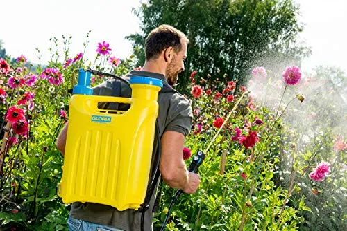 GLORIA Kolbenrückensprühgerät Hobby 1800 | 18 L Gartenspritze | Rückenspritze mit Druckregler | Gepolsterte Schultergurte + Beckengurt