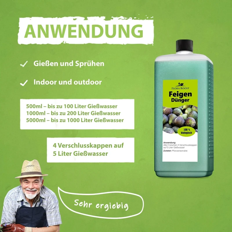 Feigenbaum Dünger von Flora Boost für gesunde Obstbäume