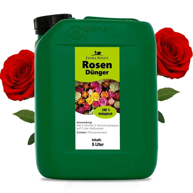 Rosen Dünger von Flora Boost für prächtige Blüten und gesunde Pflanzen