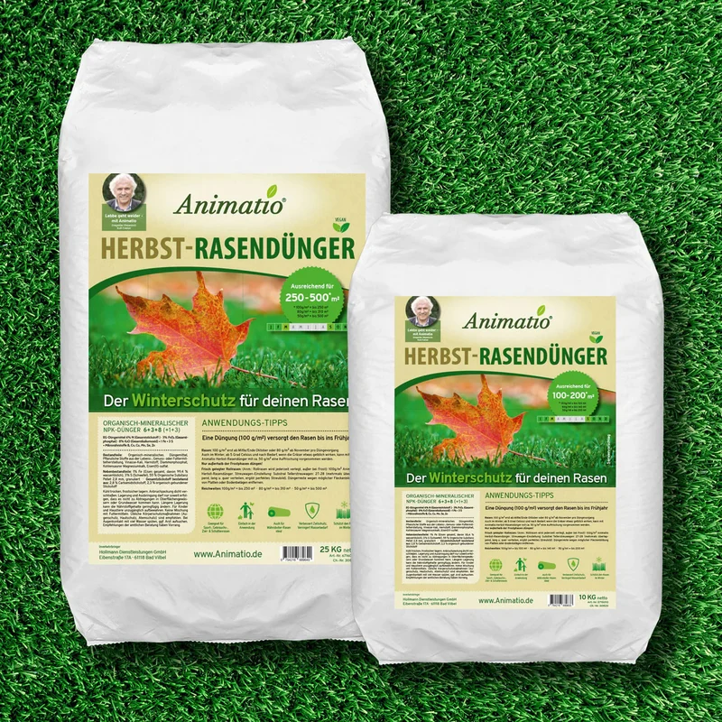 Animatio® Herbst-Rasendünger 25 kg (Org-min NPK Dünger 6-3-8)