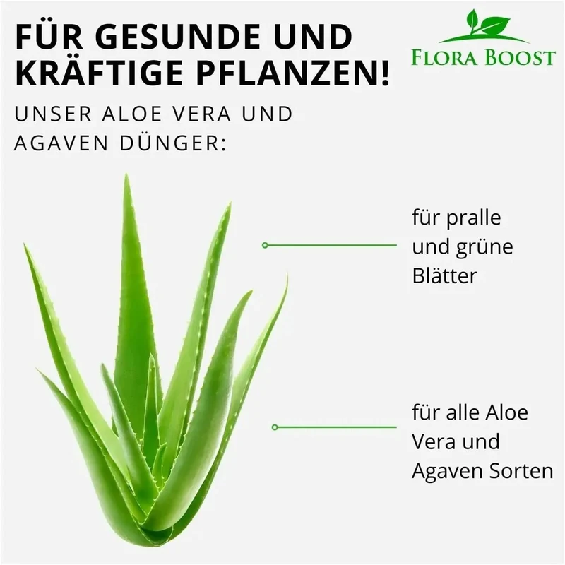 Aloe Vera Dünger von Flora Boost für gesunde Pflanzen und reichhaltige Ernte