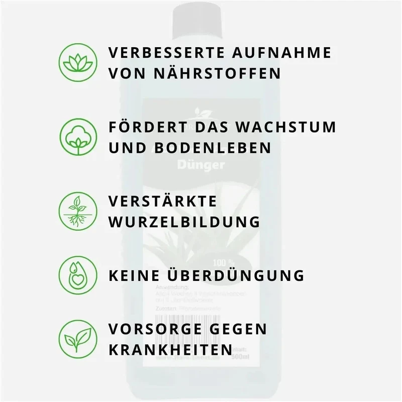 Aloe Vera Dünger von Flora Boost für gesunde Pflanzen und reichhaltige Ernte