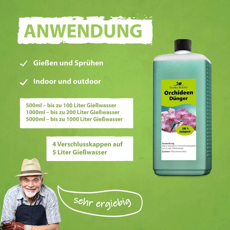 Orchideen Dünger von Flora Boost für gesunde und blühende Pflanzen