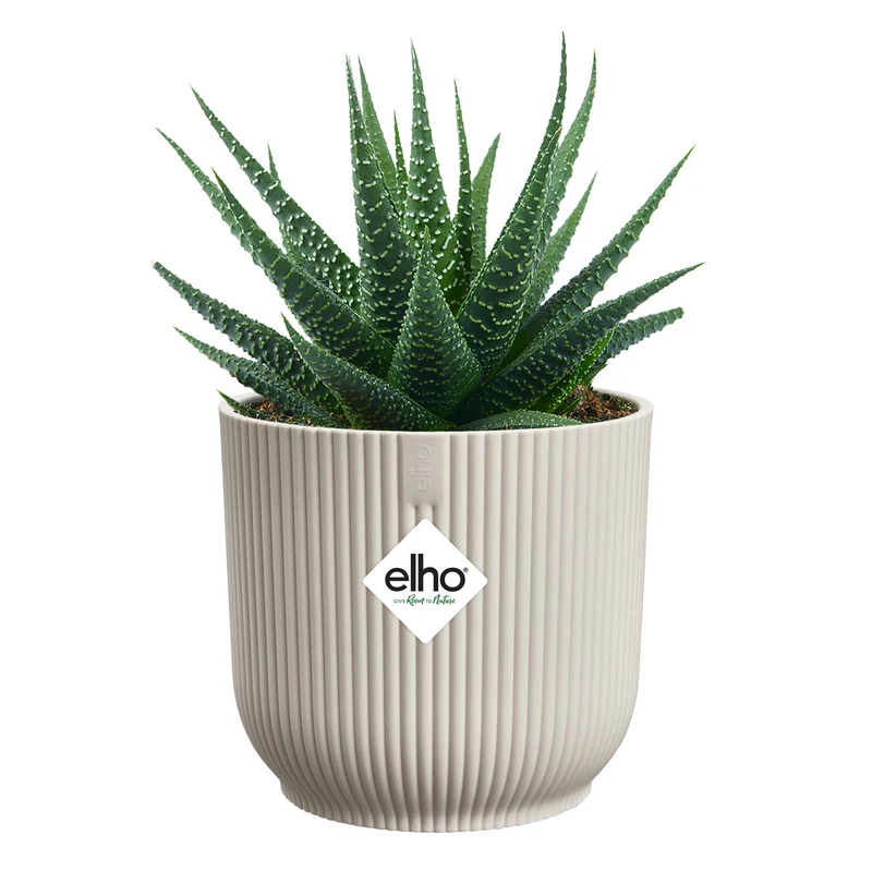 Elho Blumentopf Vibes fold rund leinenweiß