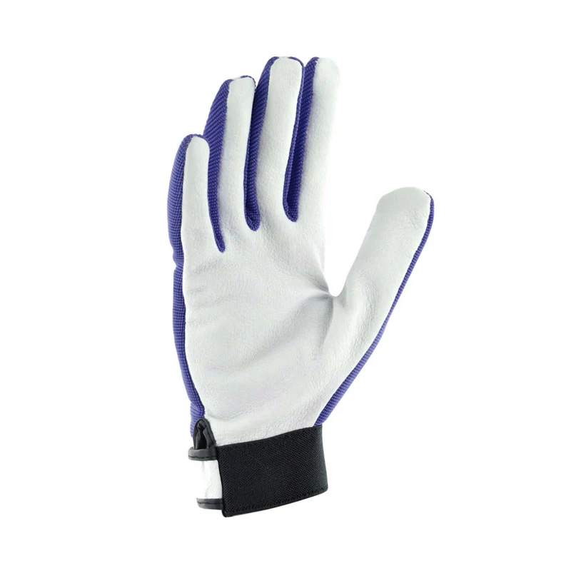 Leder-Gartenhandschuhe marineblau