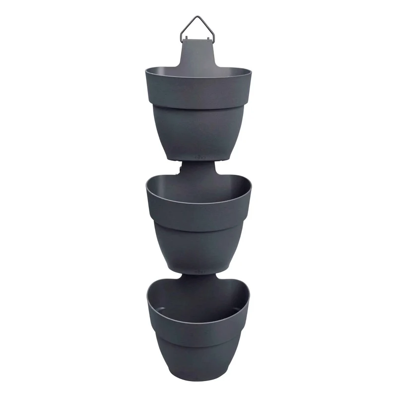 ELHO Blumentöpfe Vibia campana, anthrazit (x3)
