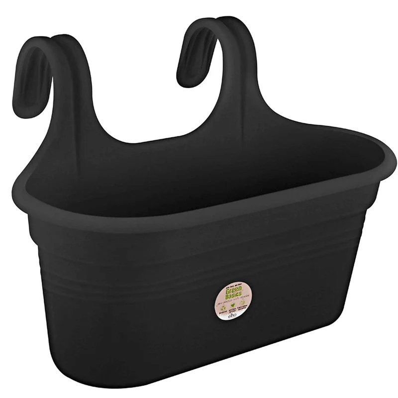 Elho Balkonkasten Green Basics Easy Hänger, groß oval schwarz
