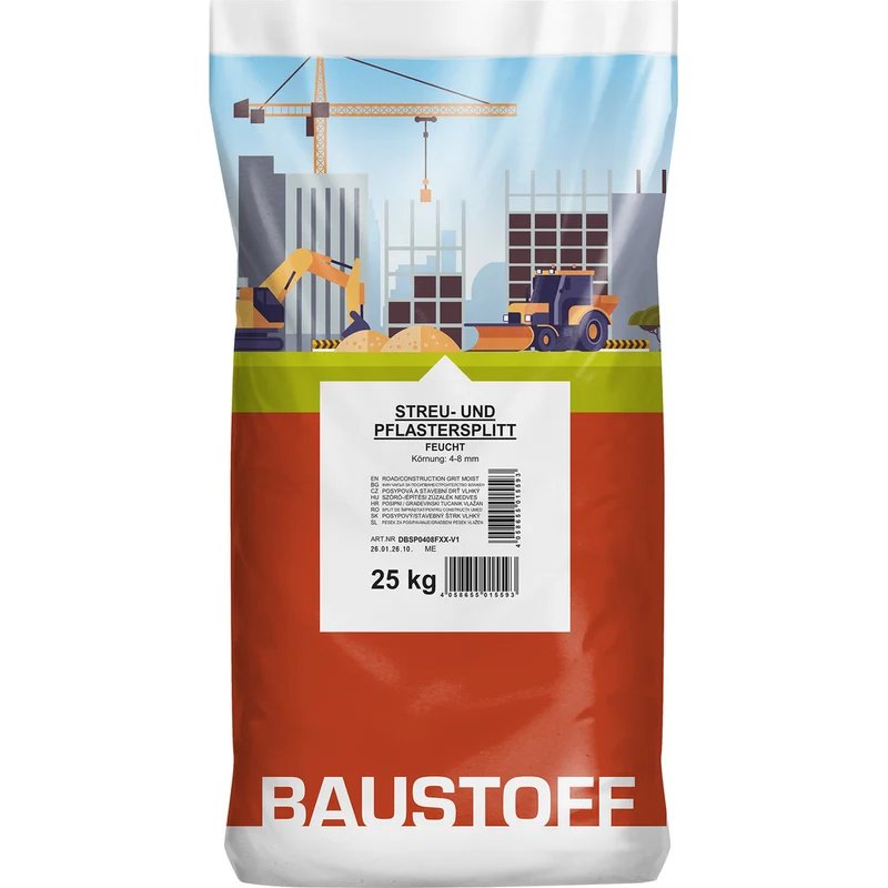 Streu- und Pflastersplitt feucht