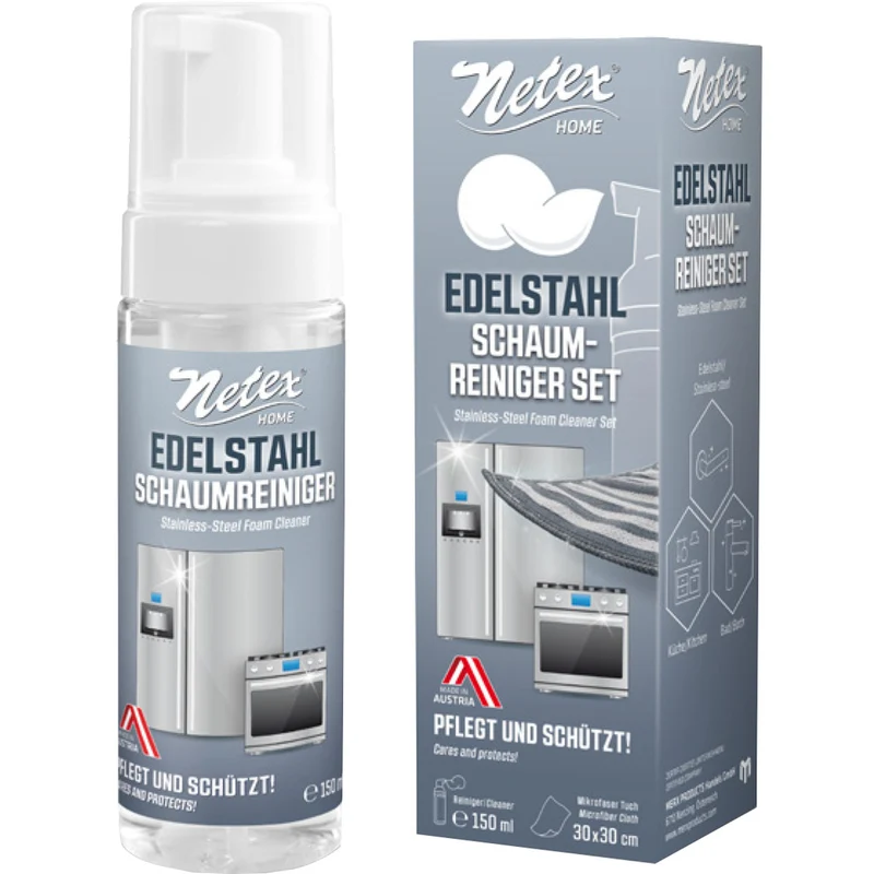 NETEX Edelstahl Schaumreiniger-Set