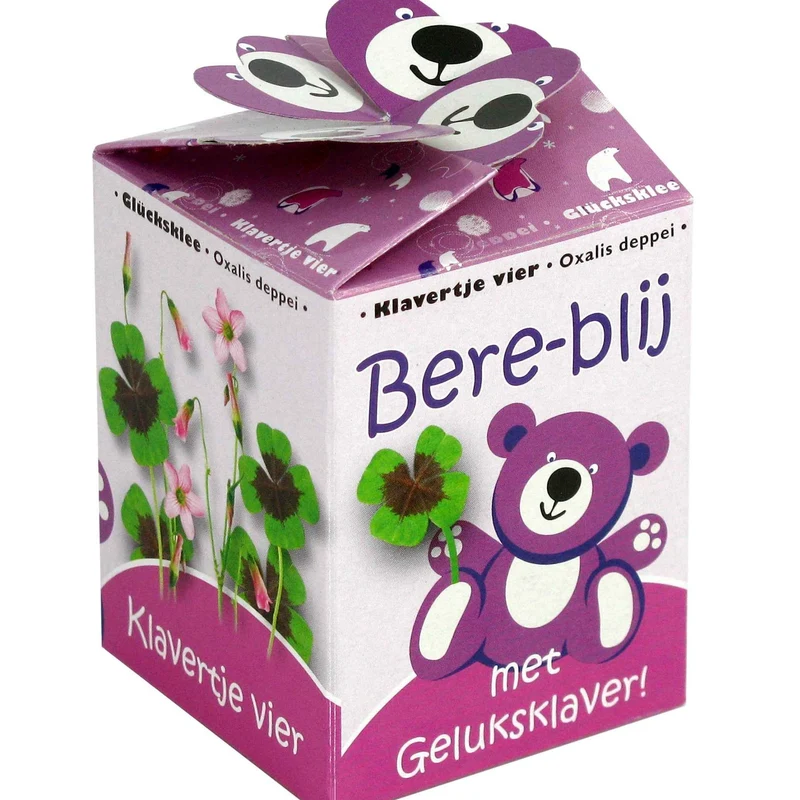 Set Glücksklee Happy Bear rosa