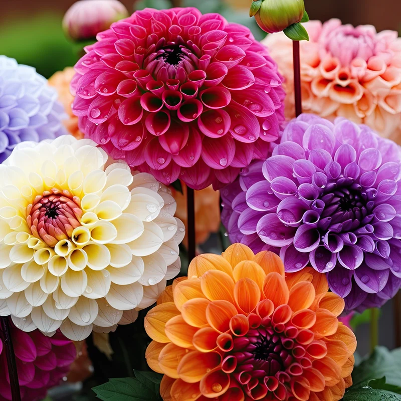 Pompon-Dahlien Mischung (x5)