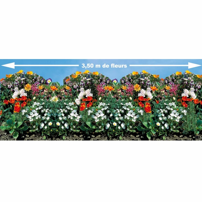 Saatteppich für Blumenrabatten